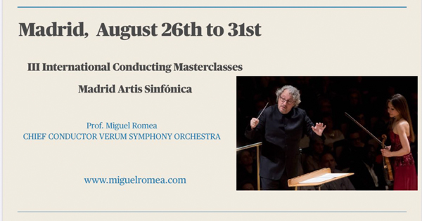 III International Conducting Masterclasses Madrid Artis Sinfónica.