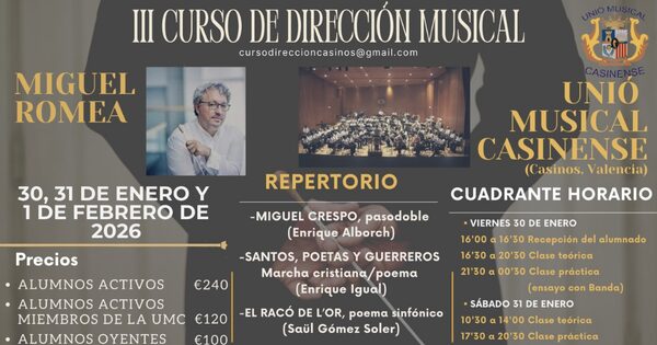 III Curso de Dirección Musical de la Unió Musical Casinense